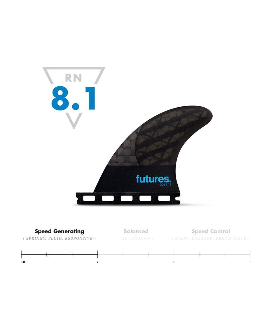 Futures Fins Blackstix 3.0 Quad Rear Fin Pair