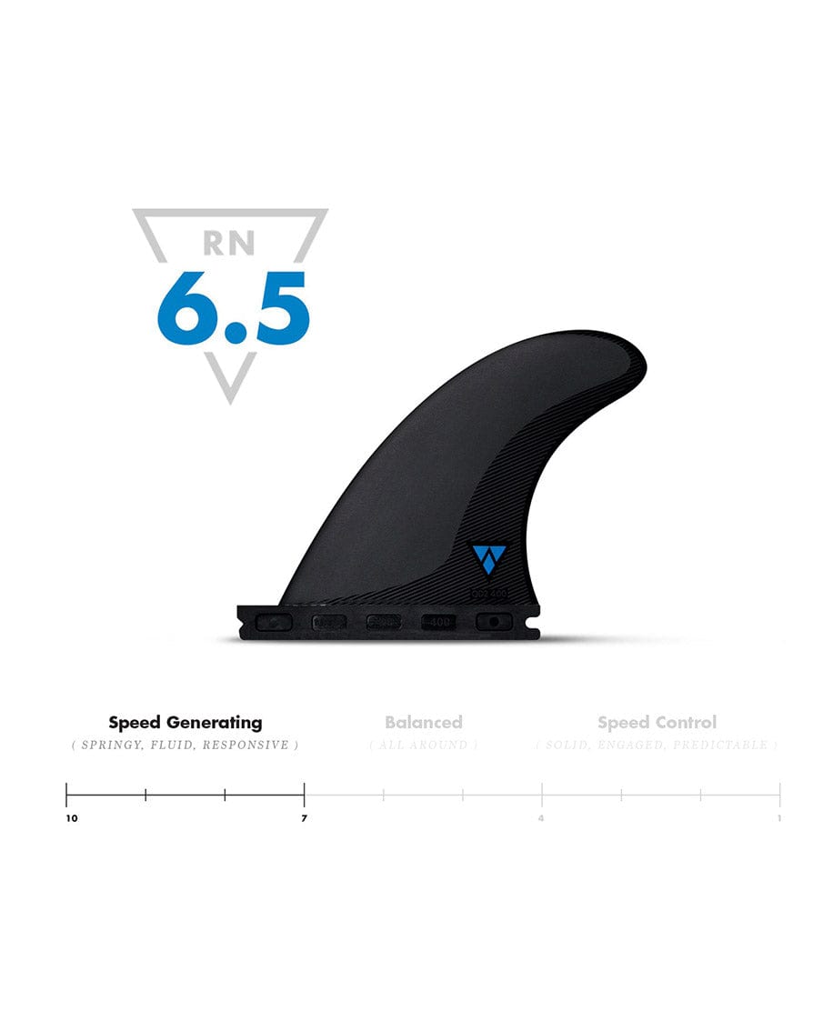 Futures Fins QD2 4.00 - Alpha Series - Carbon/Blue