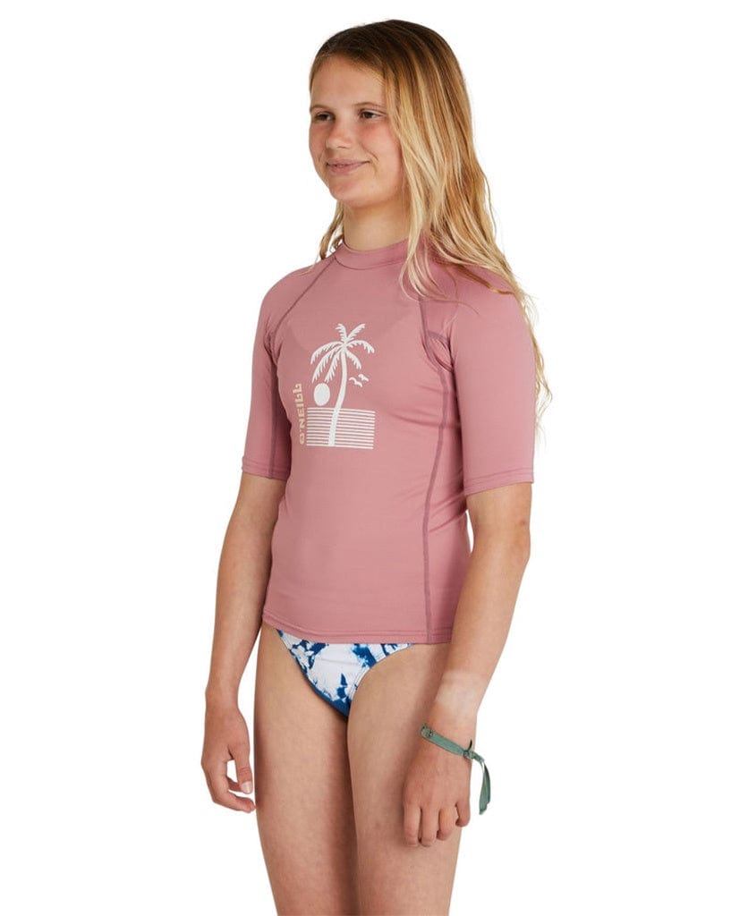 O'Neill Girls Basic Uv Skins Ss Crew