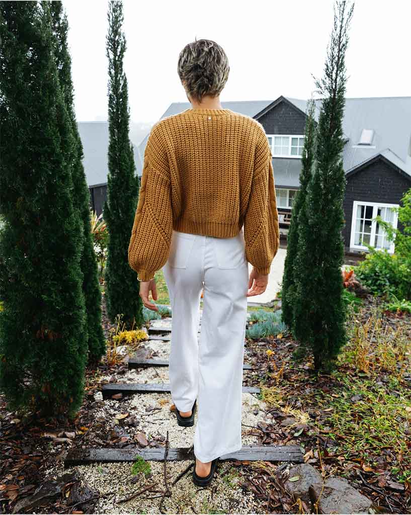 Rusty Folktale Crop Chunky Knit