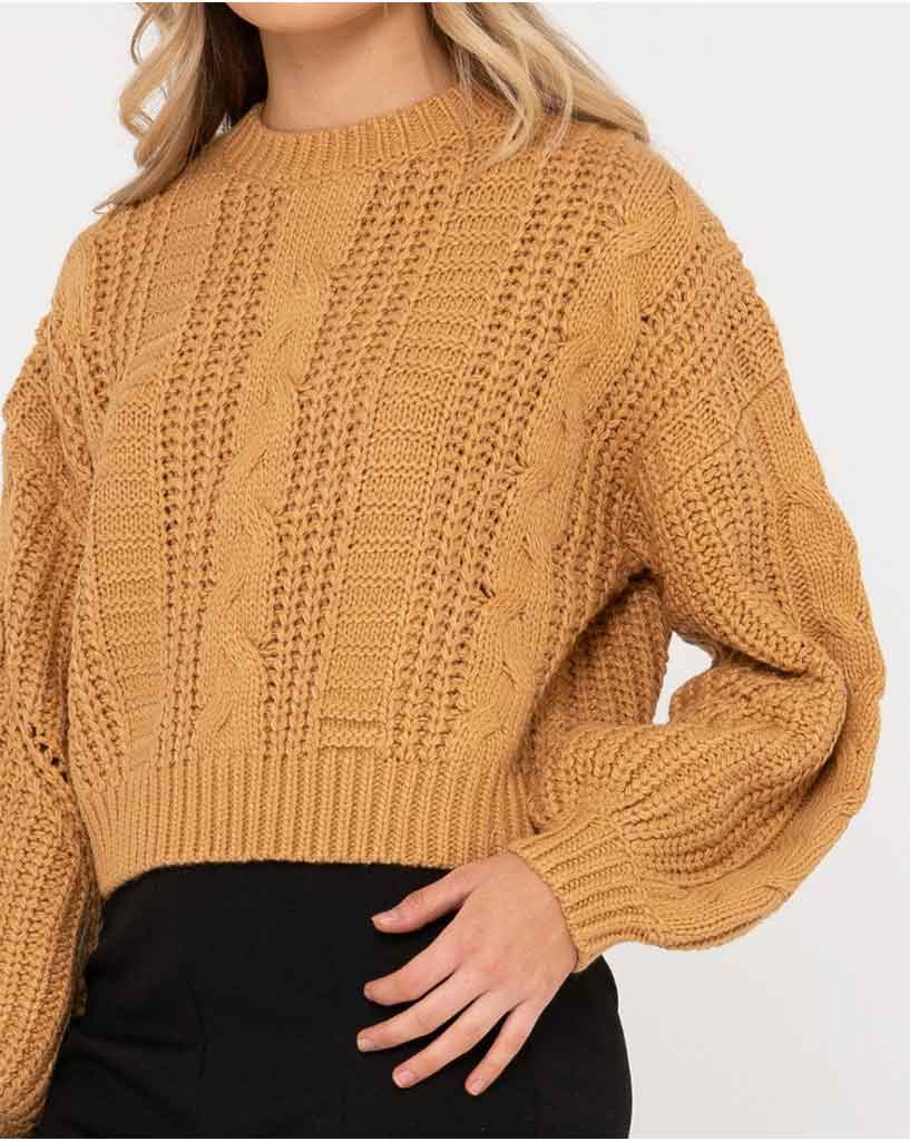 Rusty Folktale Crop Chunky Knit