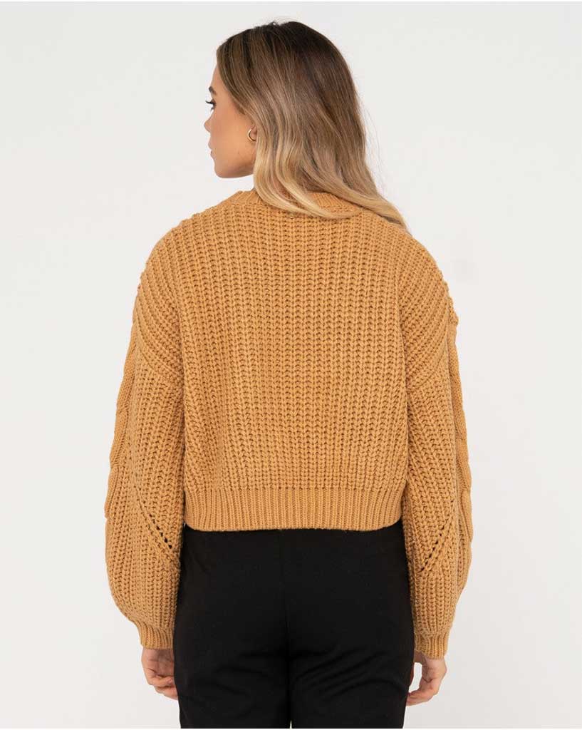 Rusty Folktale Crop Chunky Knit