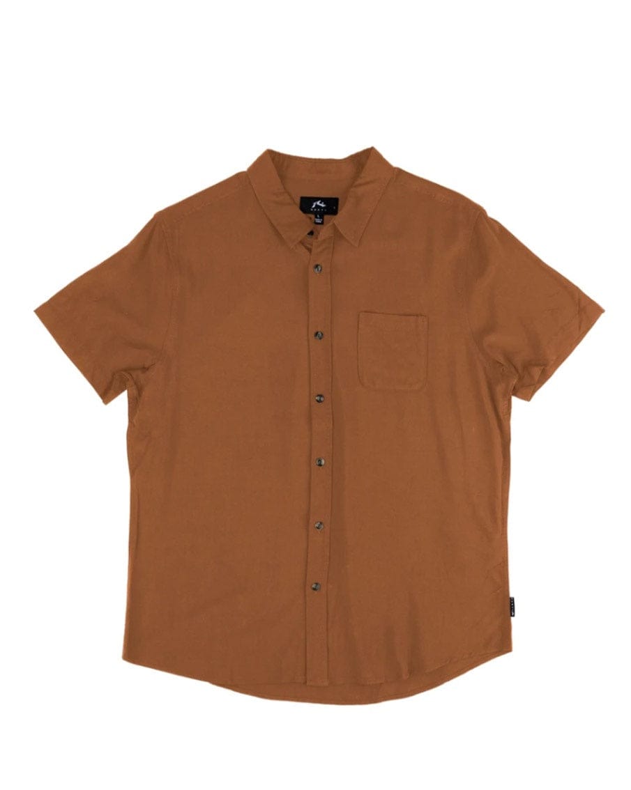 Rusty Razor Blade Short Sleeve Rayon Shirt