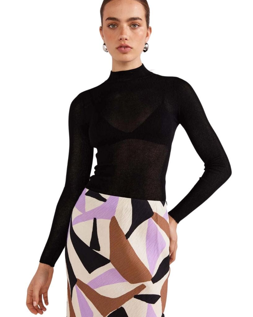 Staple the label Muse Sheer Knit Top