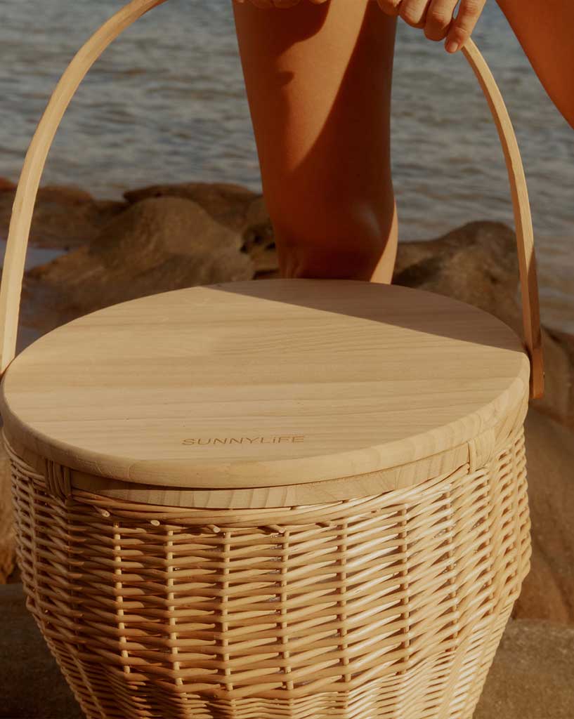 SunnyLife Round Picnic Cooler Basket