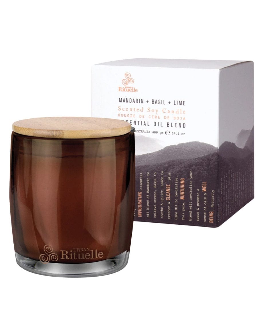 Urban Rituelle Equilibrium 400GM Soy Candle, MandarinBasilLime, NA