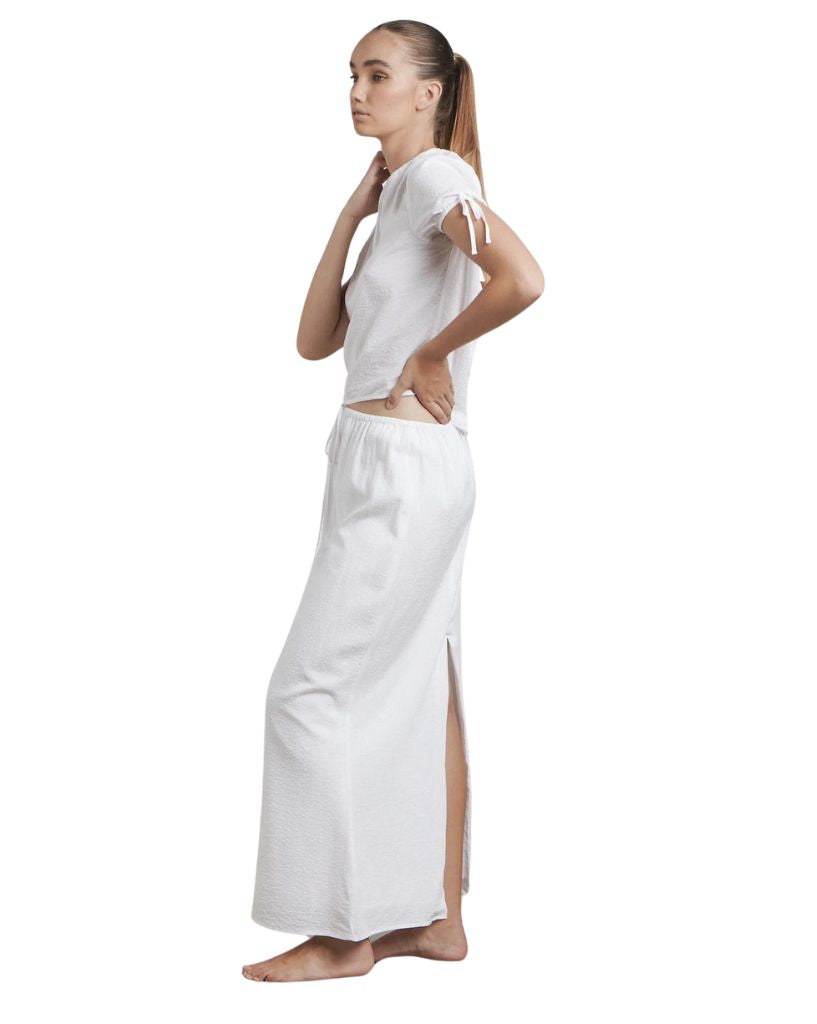 Bare by Charlie Holiday The Tie Midi Skirt White