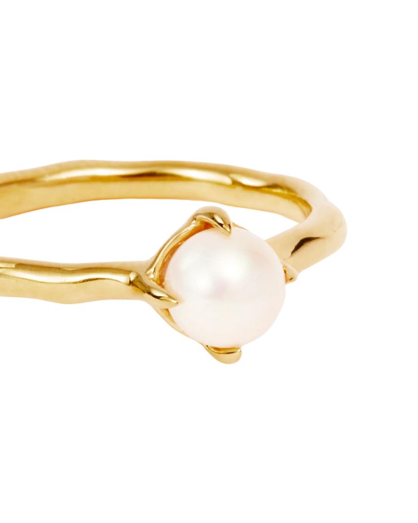 By Charlotte Gold Endless Grace Pearl Ring 