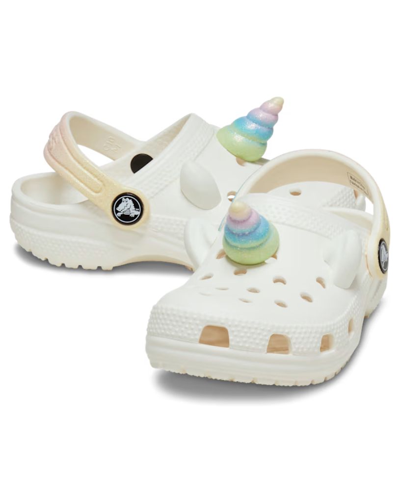 Crocs Classic IAM Rainbow Unicorn Clog Toddler Chalk