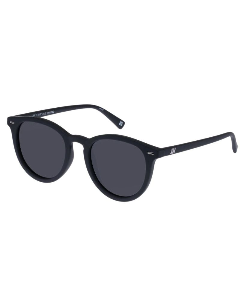 Le Specs Fire Starter Sunglasses Black Rubber