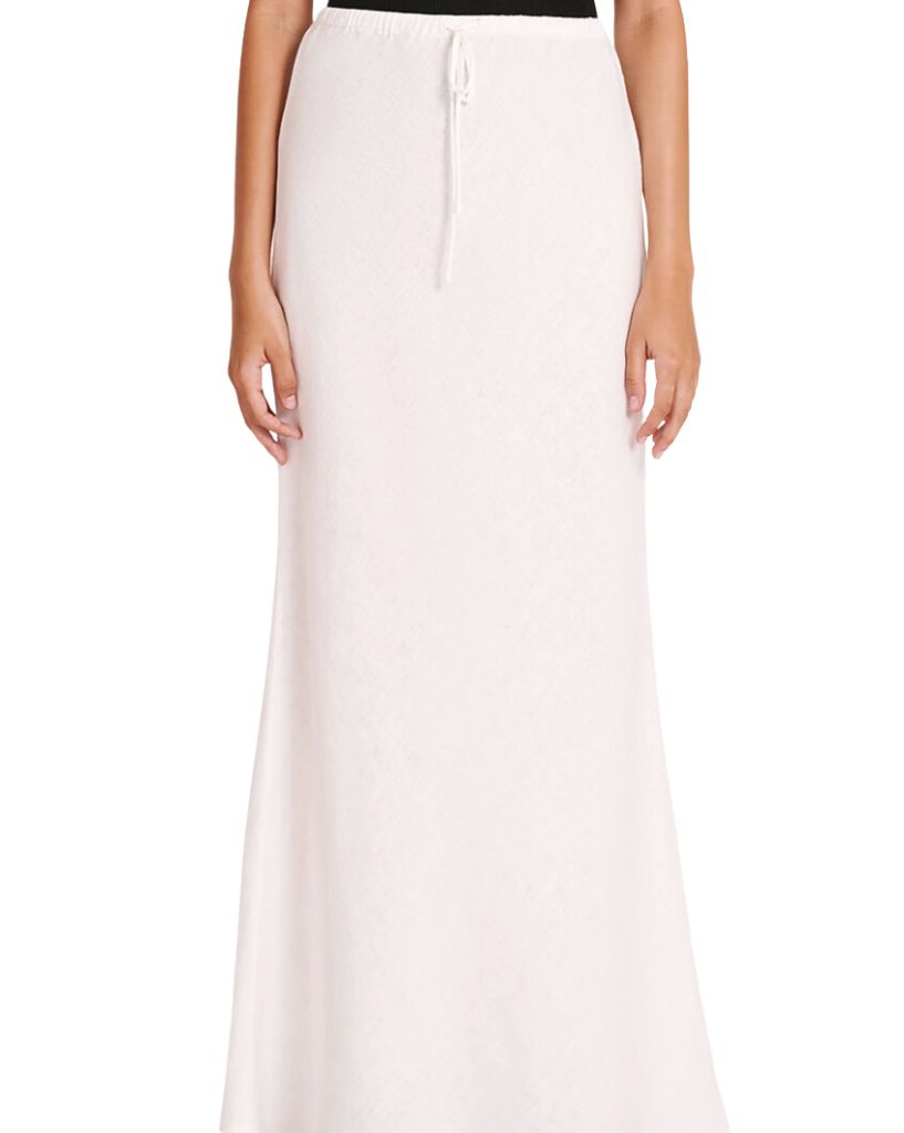 Nude Lucy Amani Linen Skirt White