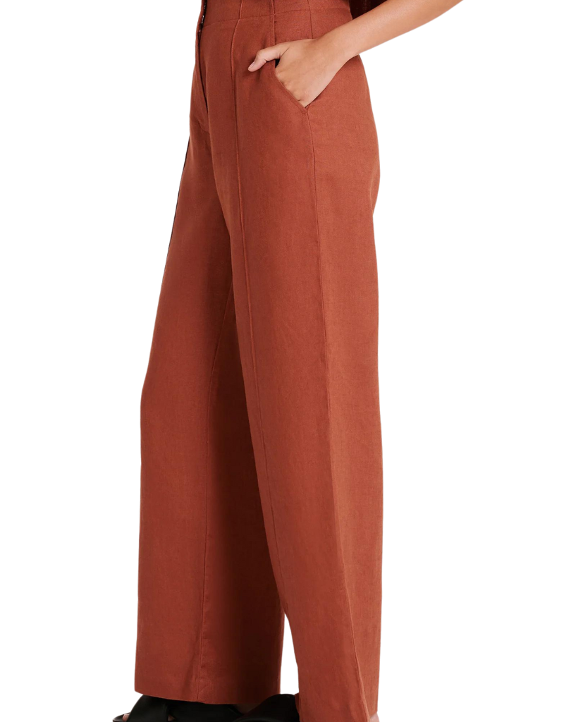 Nude Lucy Amani Tailored Linen Pant Amber