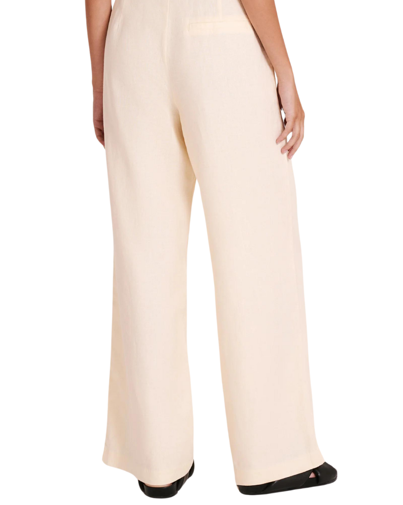 Nude Lucy Amani Tailored Linen Pant Eggnog