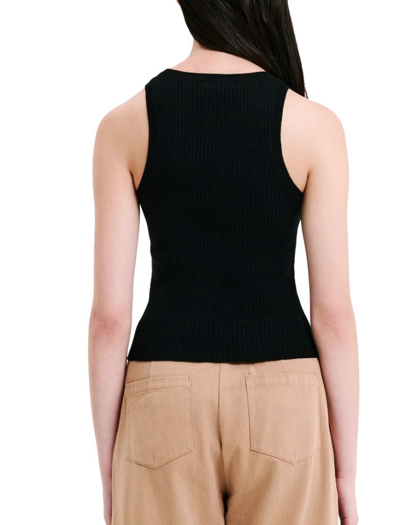 Nude Lucy Classic Knit Tank Black
