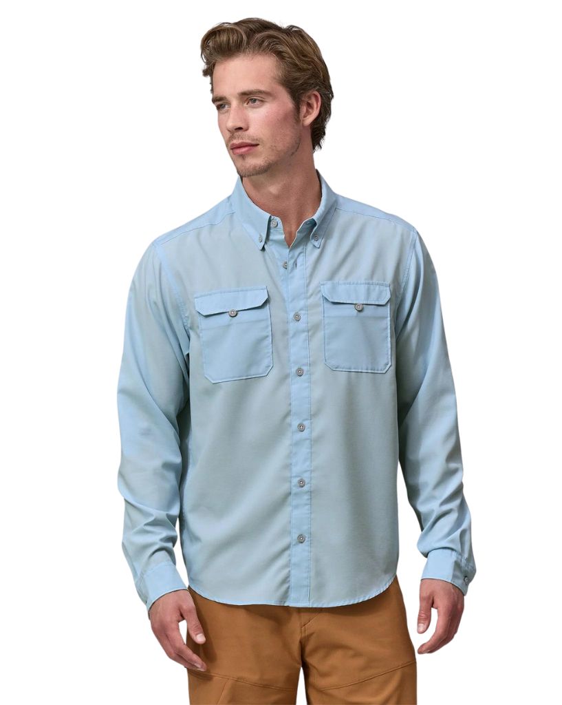Patagonia M's L/S Self Guided Hike Shirt Chilled Blue