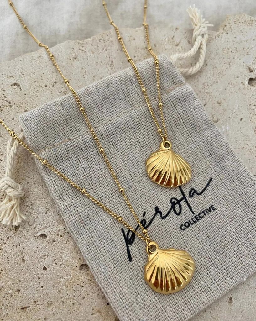 Perola Gold Shell Necklace