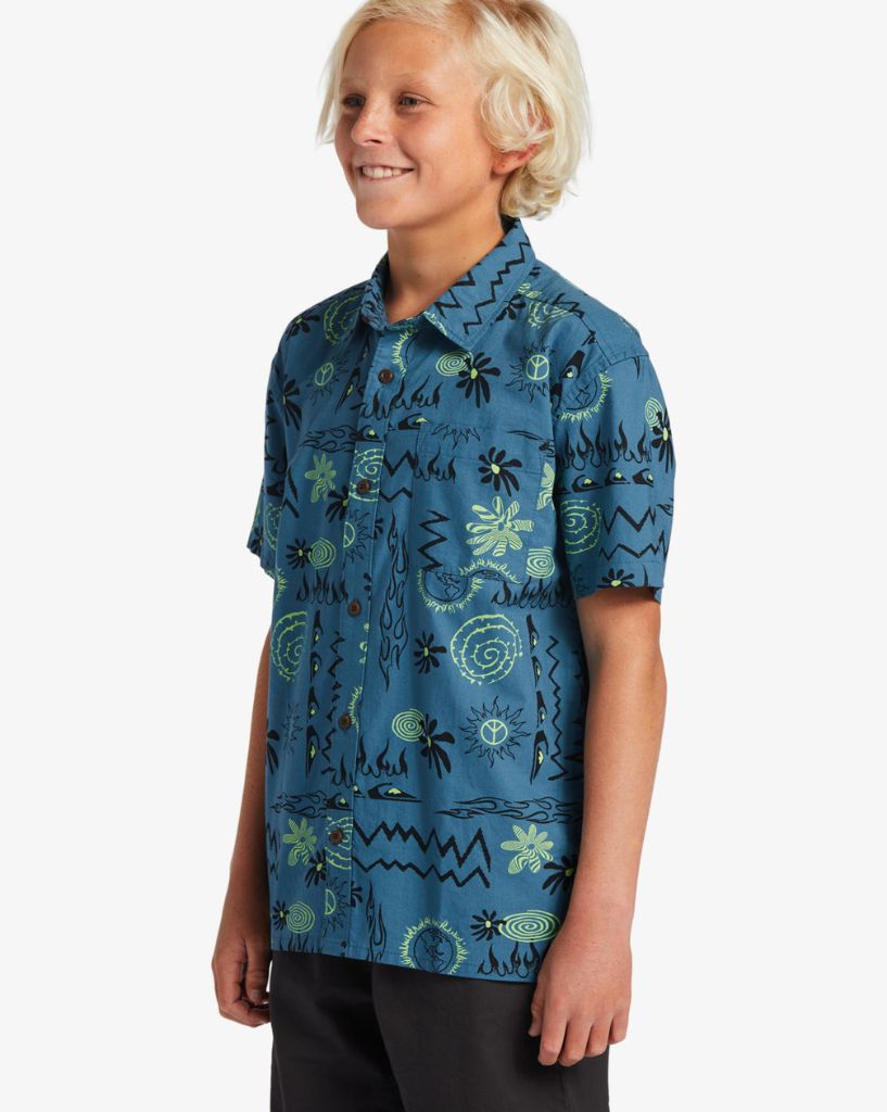 Quiksilver Radical Times Ss Youth Agean Blue Radical Times