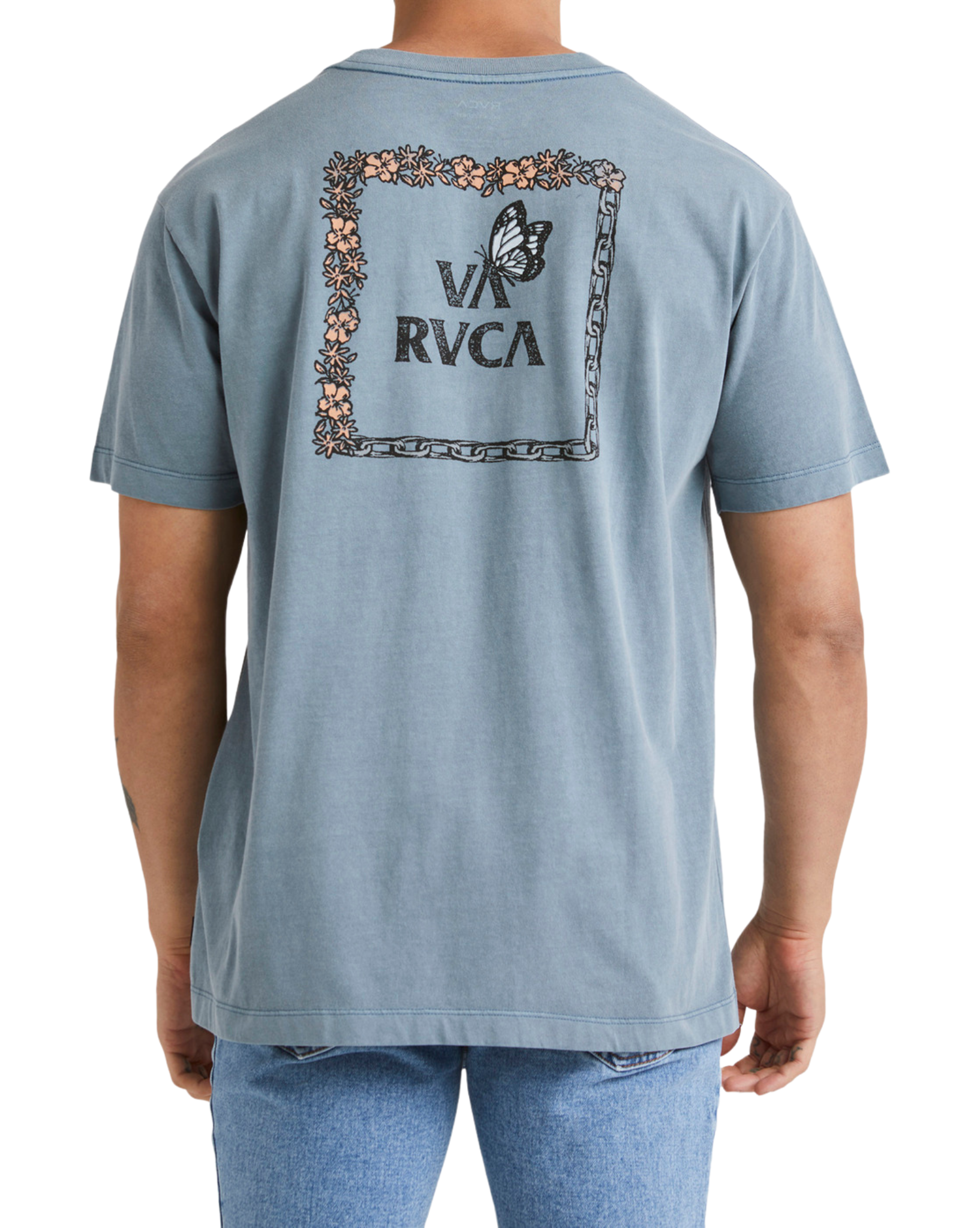 RVCA Break Away Ss Tee Blue MIrage