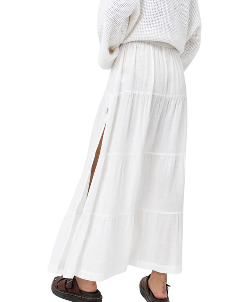 Rhythm-Classic-Tiered-Maxi-Skirt-White-CL23W-SK01