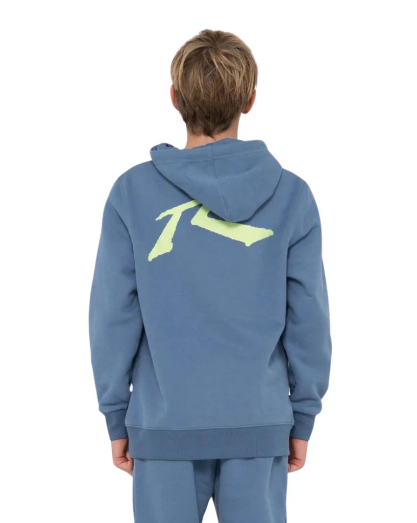 Rusty Competition Hooded Fleece Boys China Blue Lime