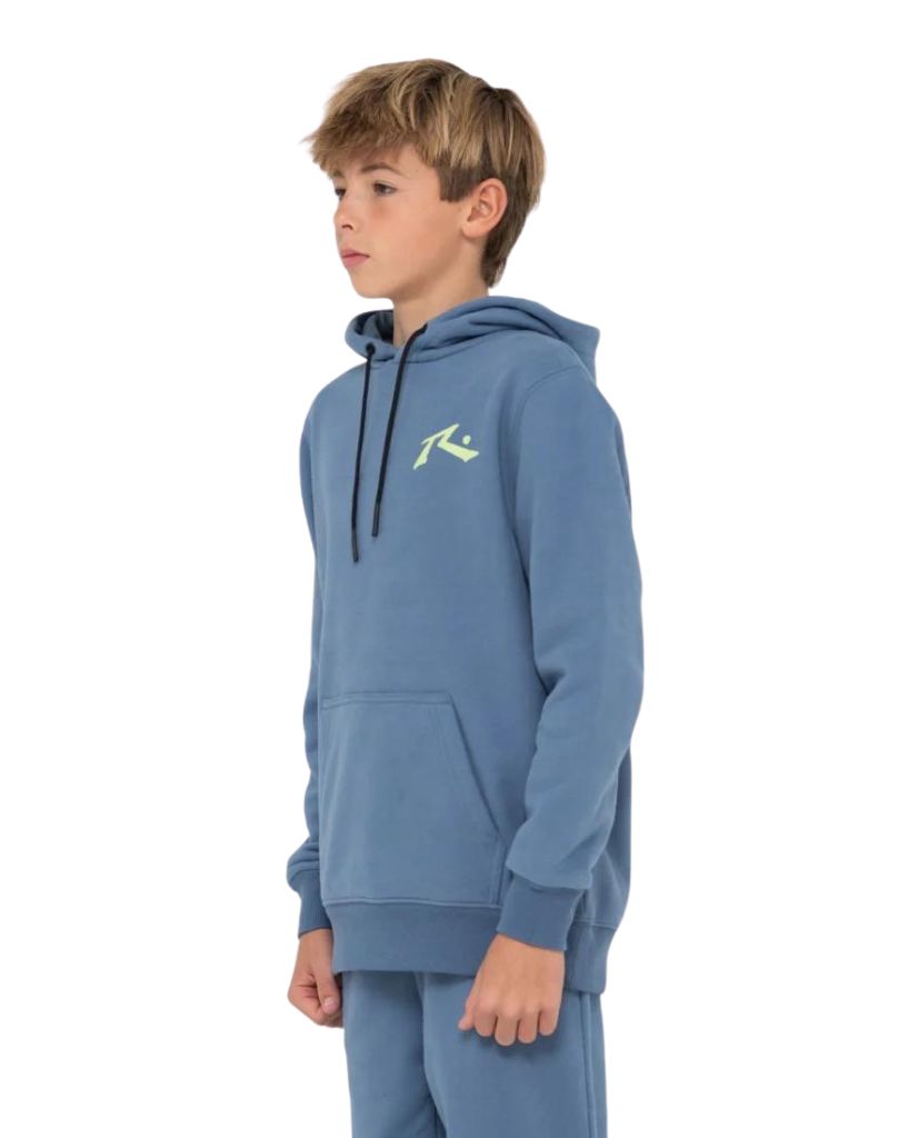 Rusty Competition Hooded Fleece Boys China Blue Lime