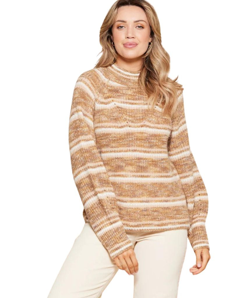 Tigerlily Olympia Coco Sweater Latte Stripe