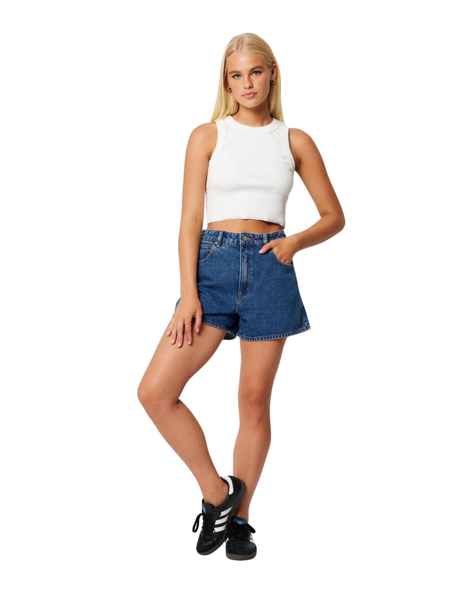 Abrand Venice Short Bella - Mid Blue