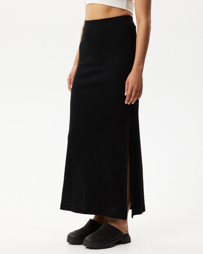    afends-Lilah-Pointelle-Maxi-Skirt-black-W233906