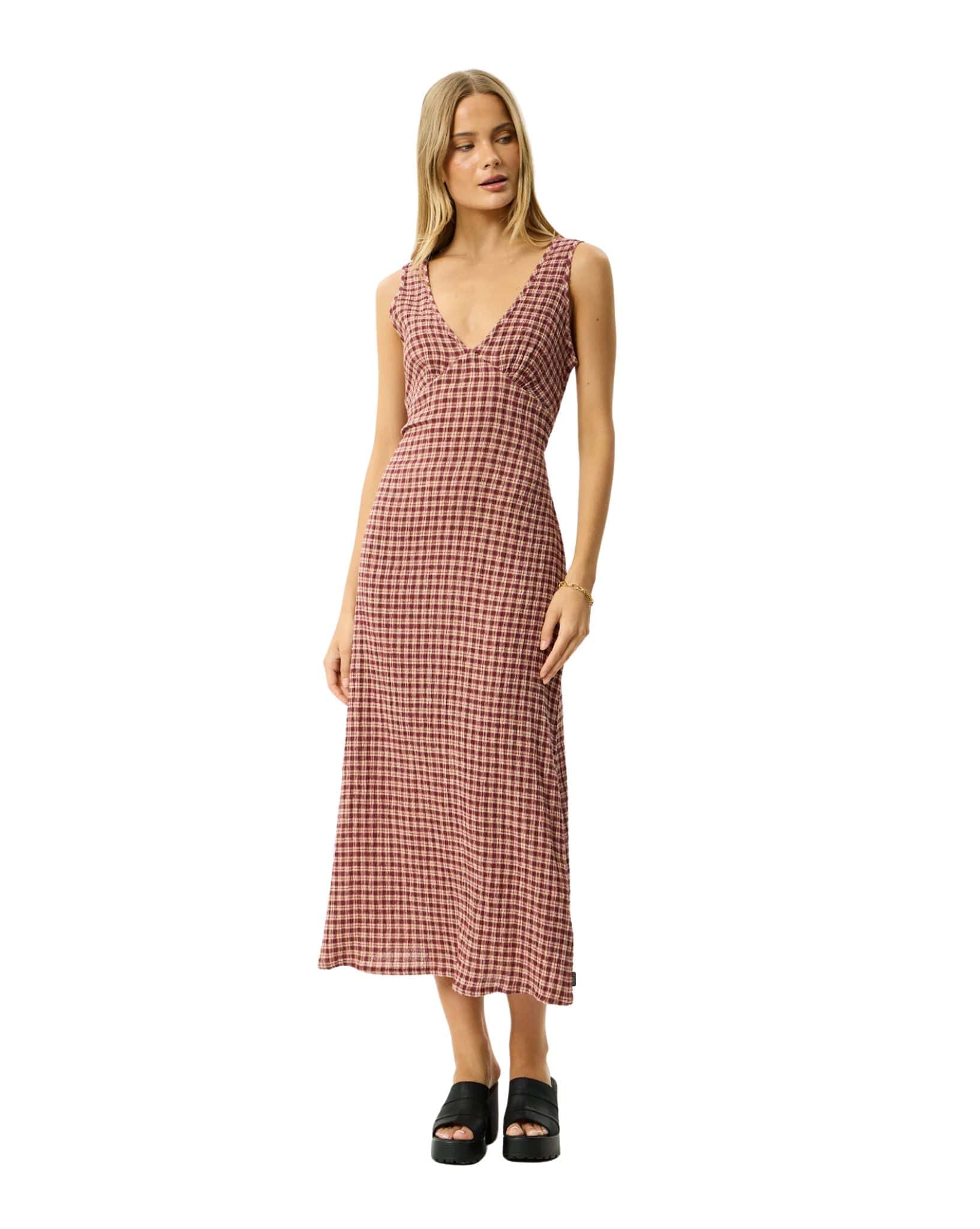 Afends Capricorn Tully - Seersucker Maxi Dress