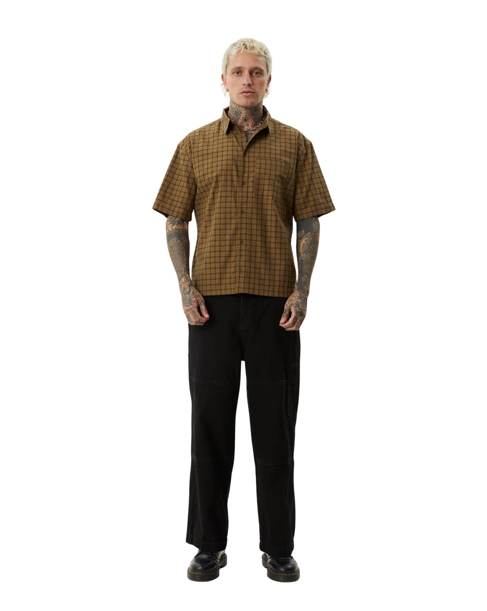 Afends Challenger - Organic Check Short Sleeve Shirt