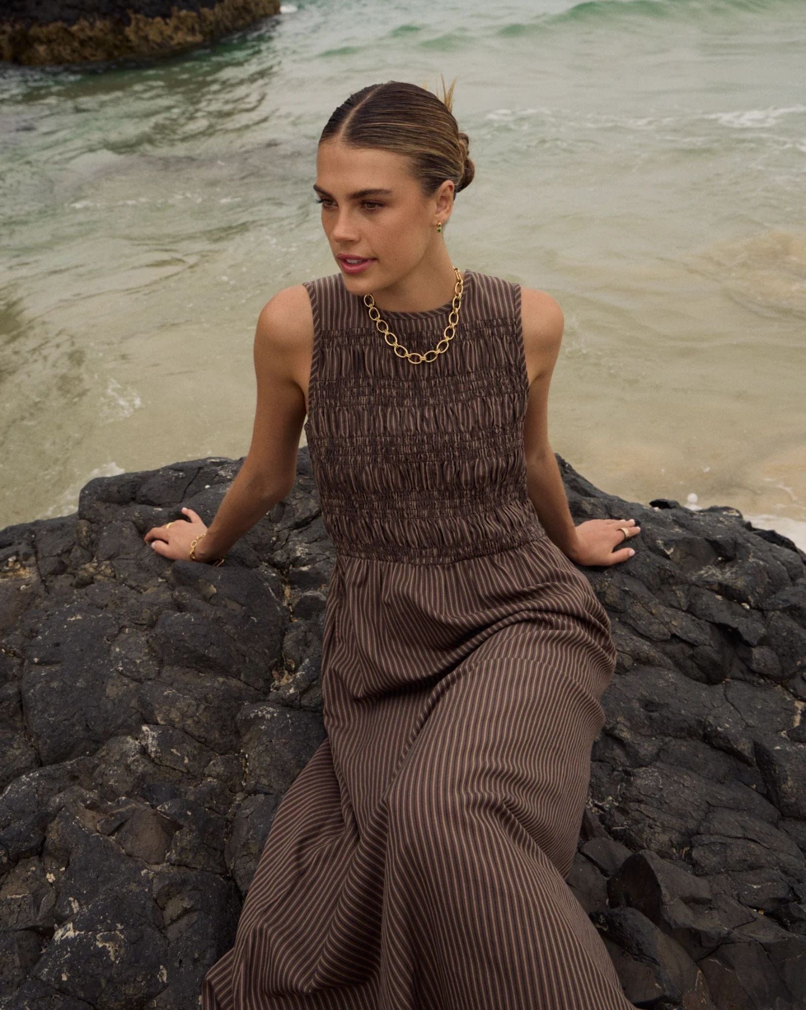 Afends Cyrus - Recycled Maxi Dress Stripe