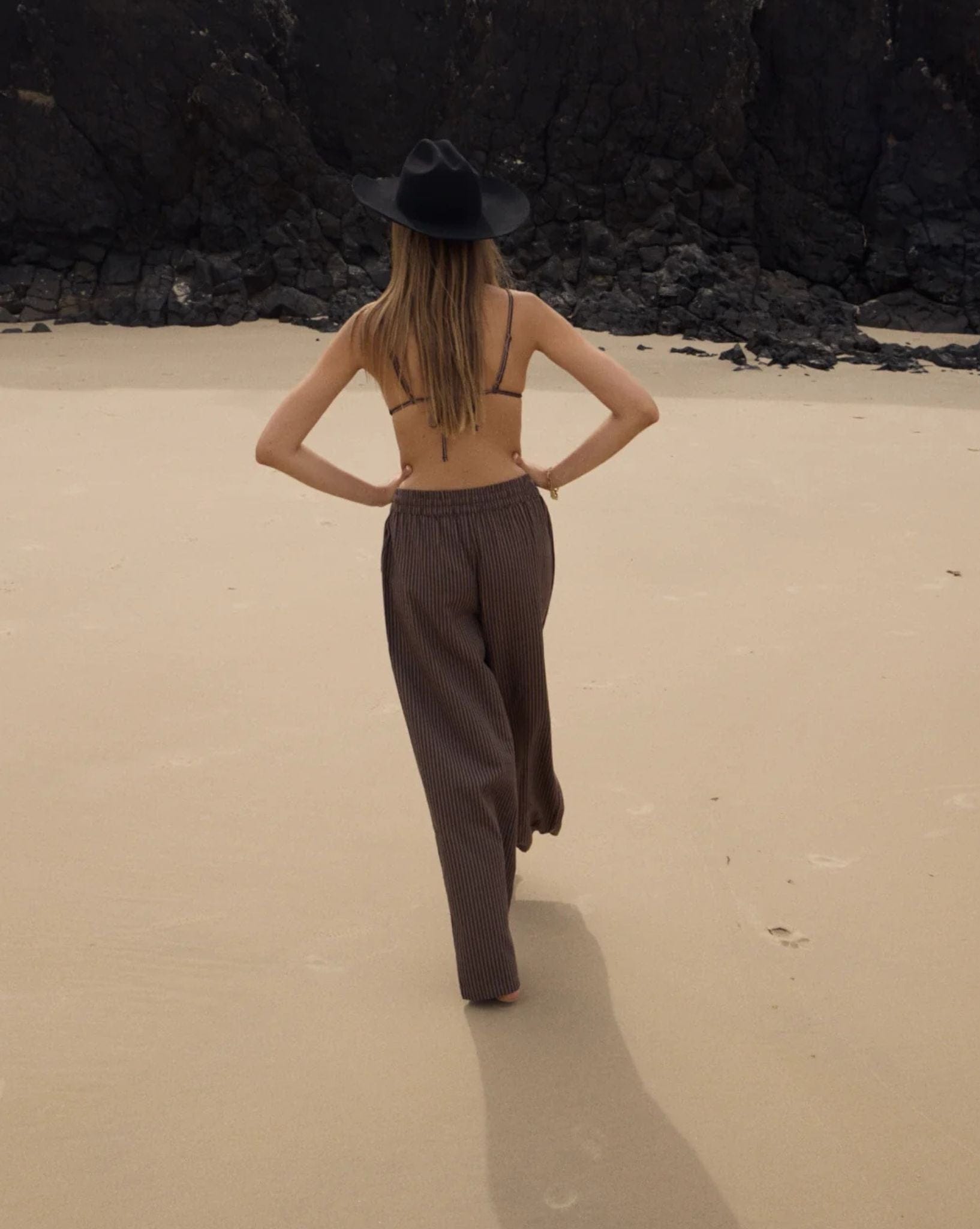 Afends Cyrus - Recycled Wide Leg Pant Stripe