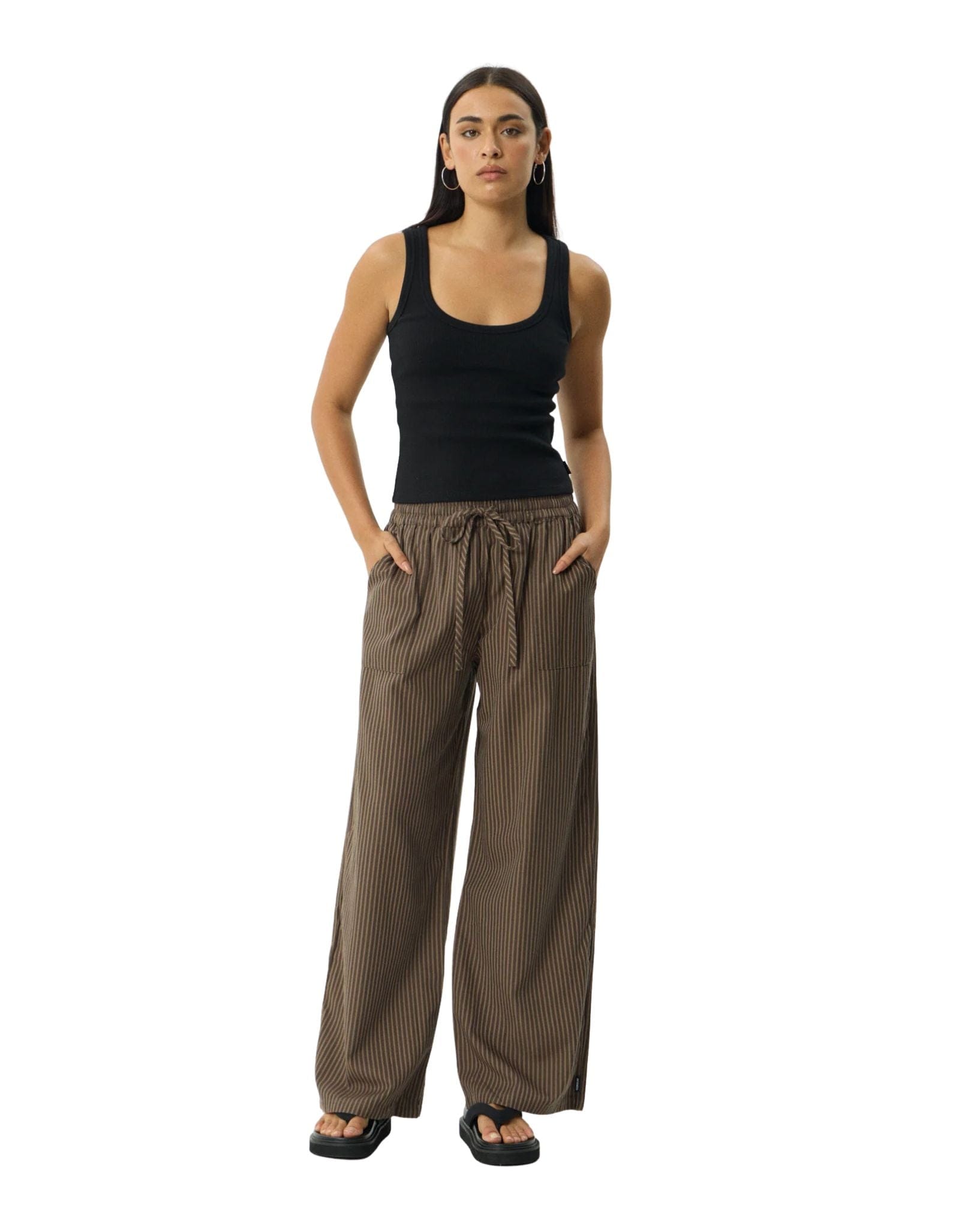 Afends Cyrus - Recycled Wide Leg Pant Stripe