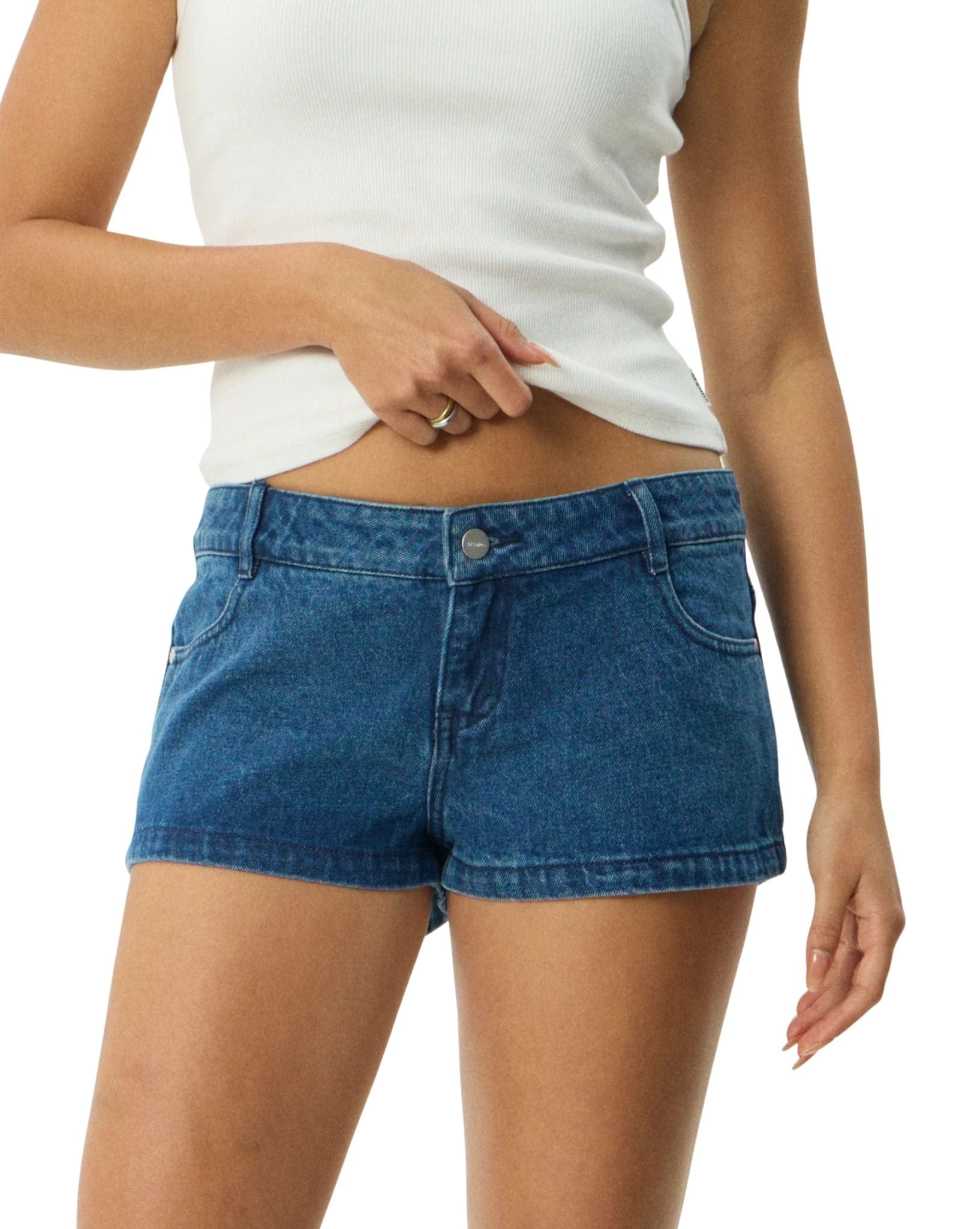 Afends Dallas - Low Rise Denim Shorts