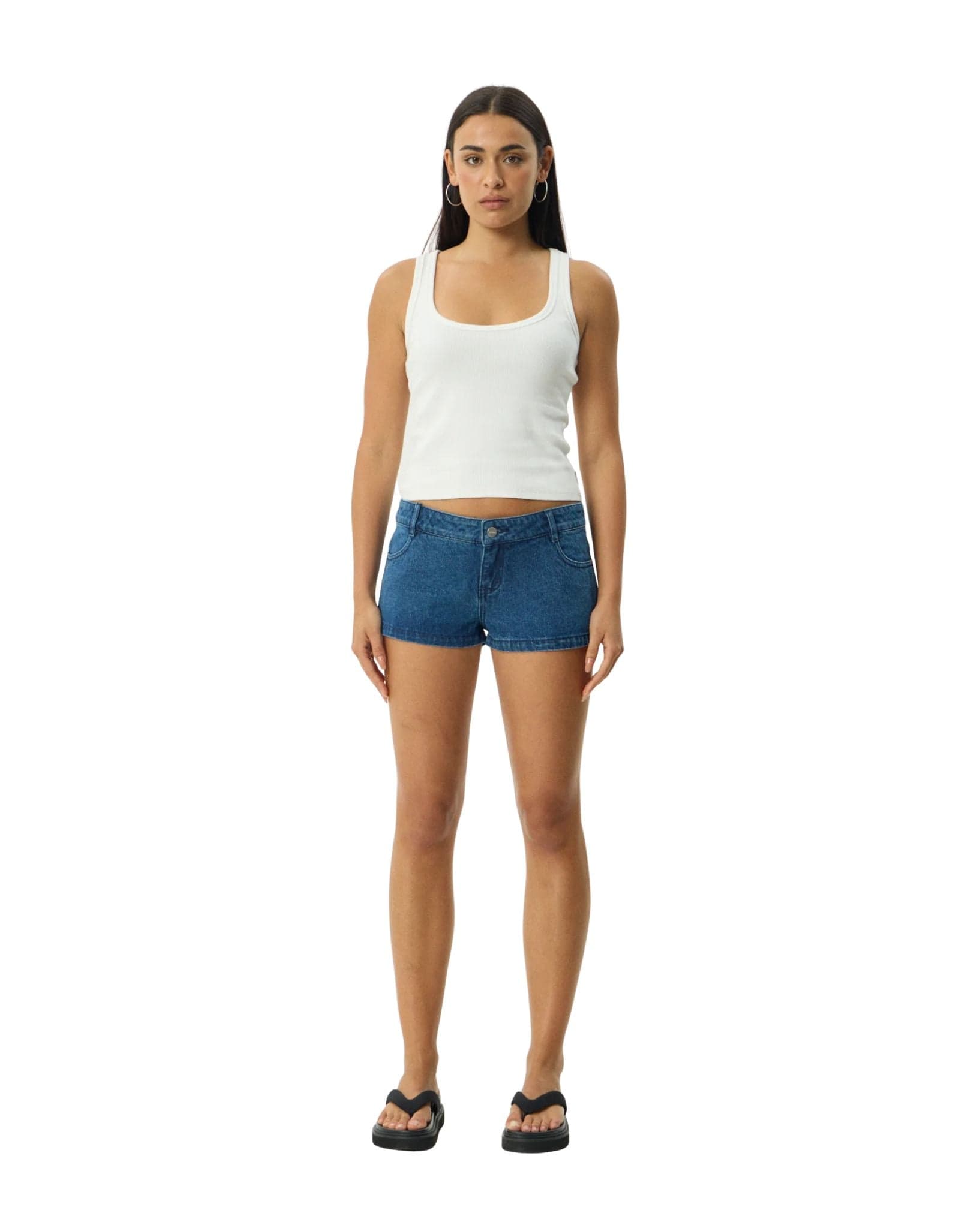 Afends Dallas - Low Rise Denim Shorts