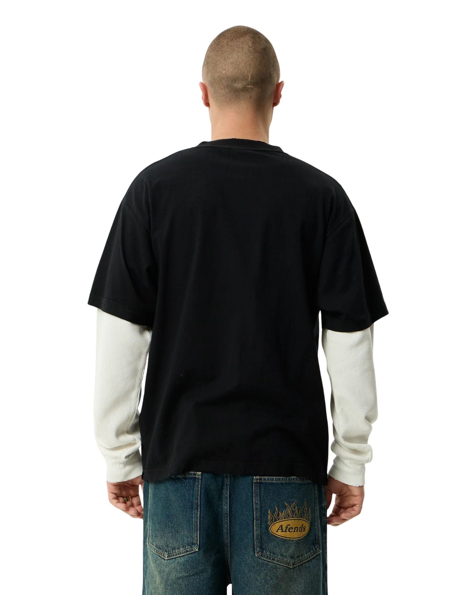 Afends Drop Zone - Recycled Layered Waffle Boxy Tee