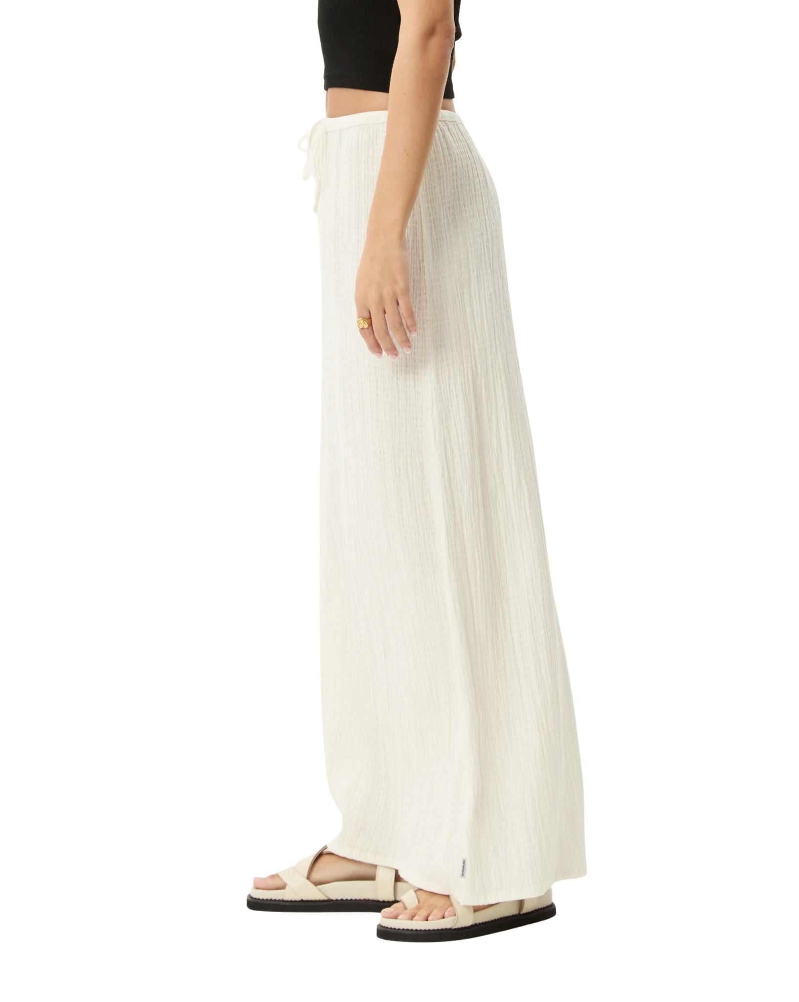 Afends Focus - Hemp Seersucker Maxi Skirt