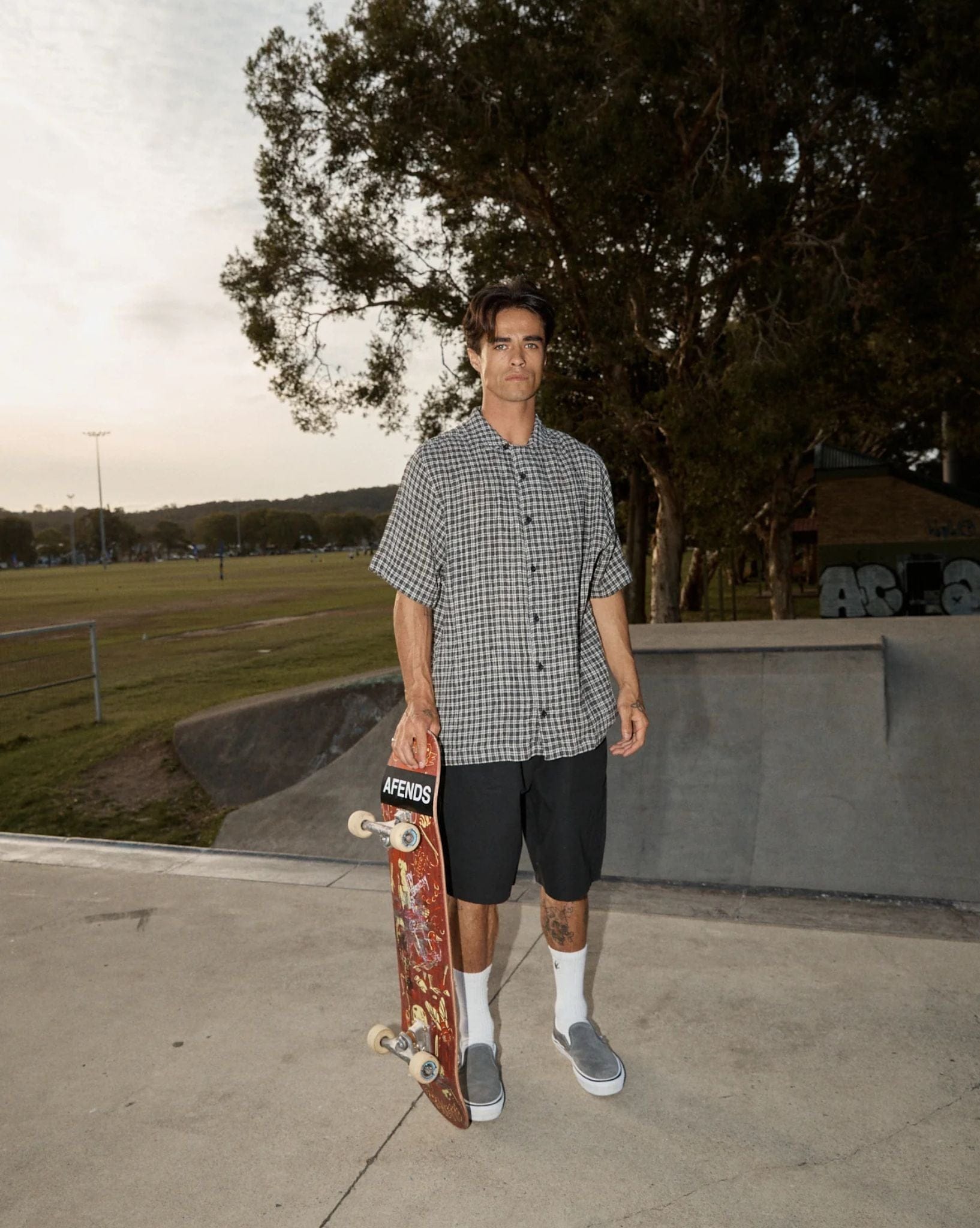 Afends Glider Pleated Recycled Short 22"