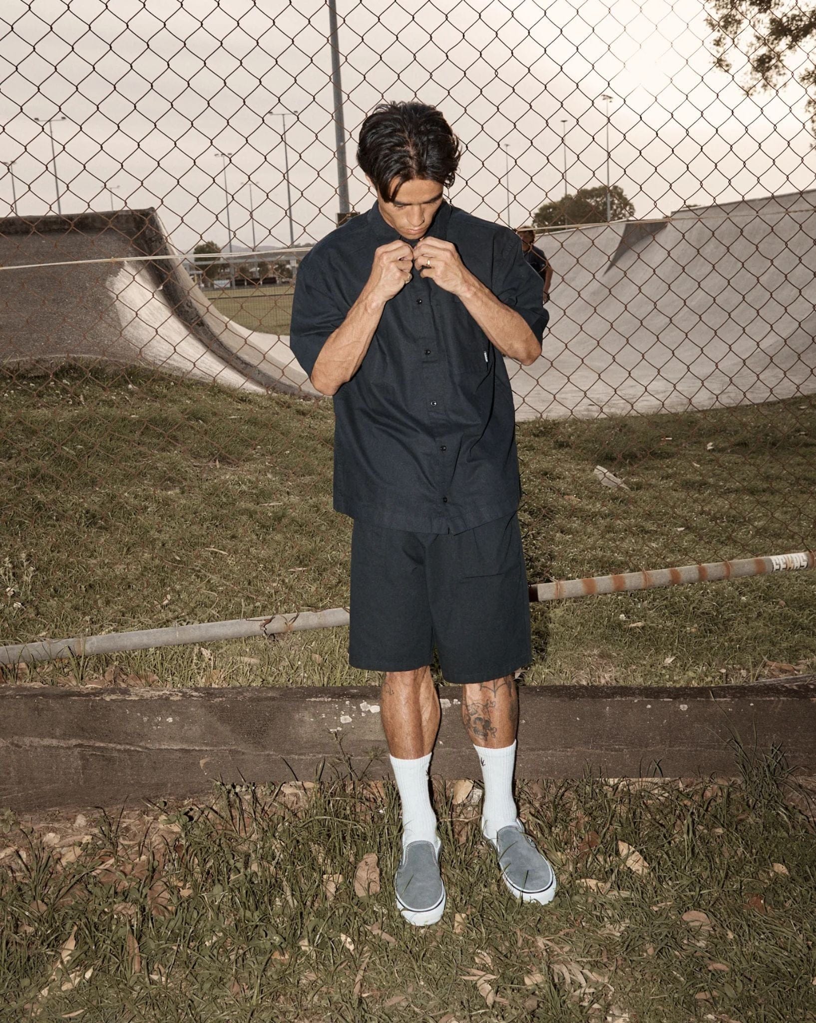 Afends Glider Pleated Recycled Short 22"