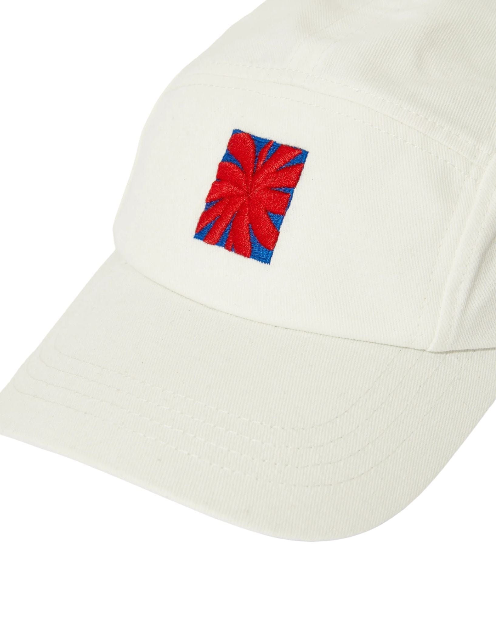 Afends Holiday Organic Five Panel Cap - White