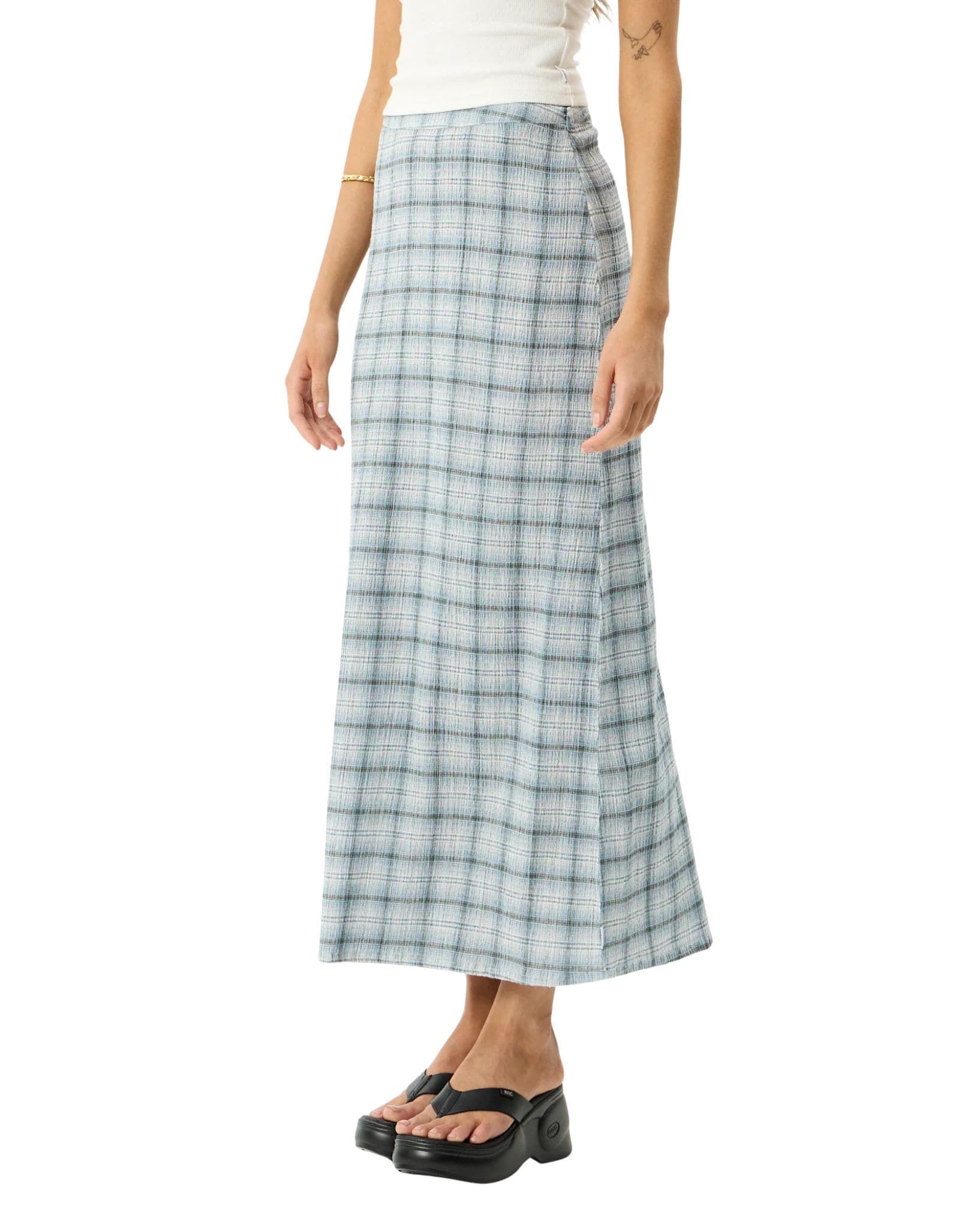 Afends Lagoon - Seersucker Maxi Skirt