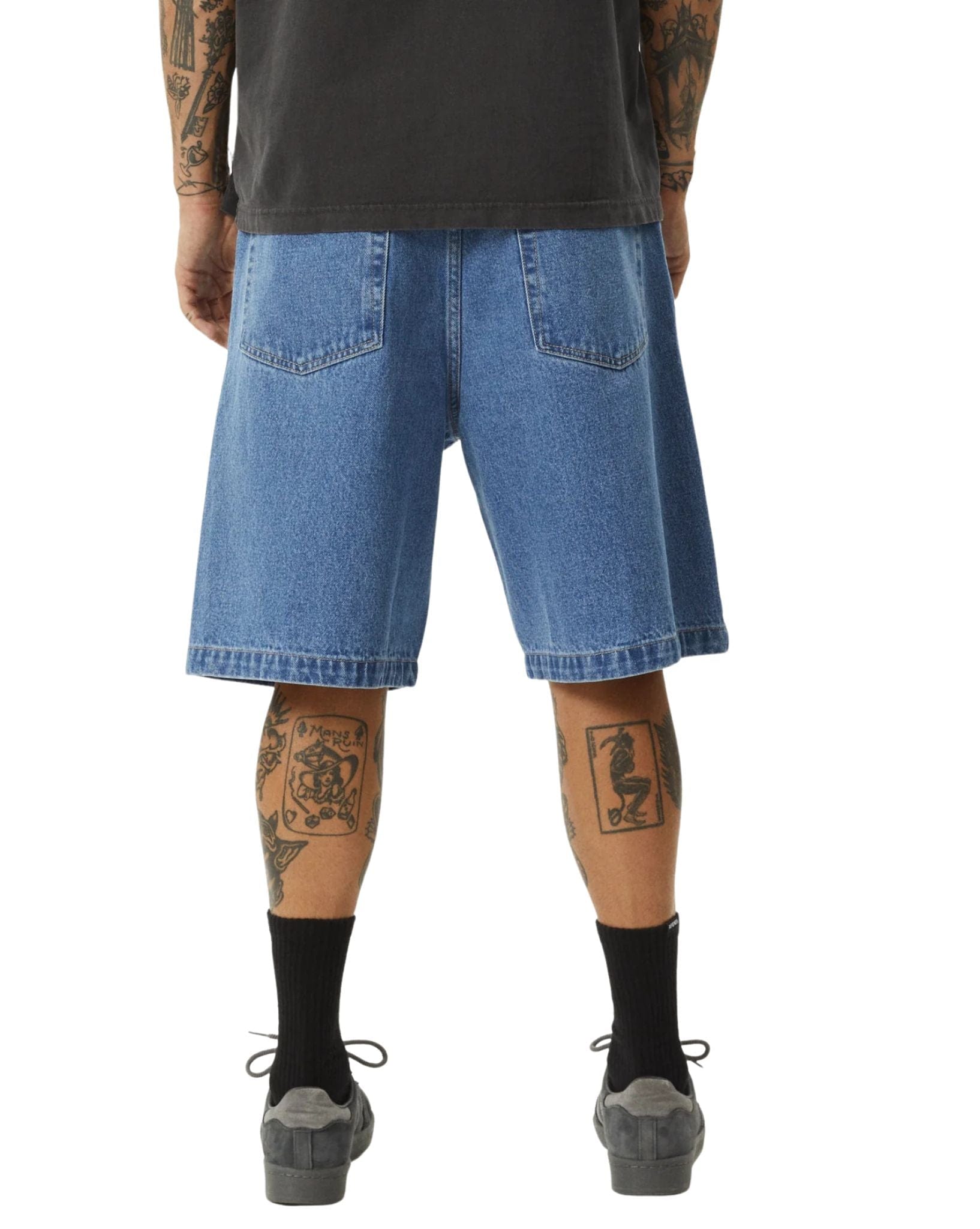 Afends Lil C  Denim Baggy Fit Short 22 Inch
