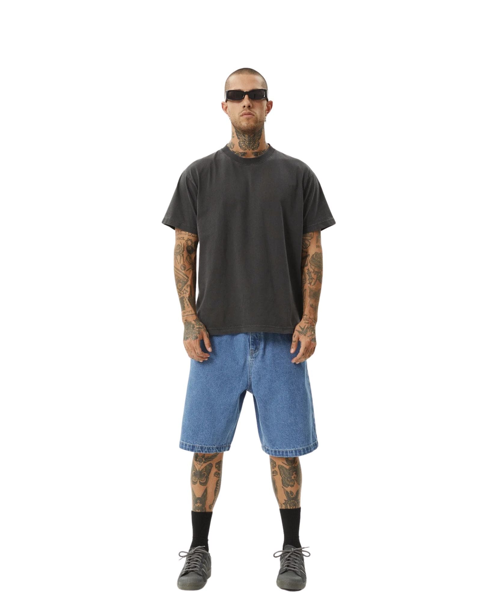 Afends Lil C  Denim Baggy Fit Short 22 Inch