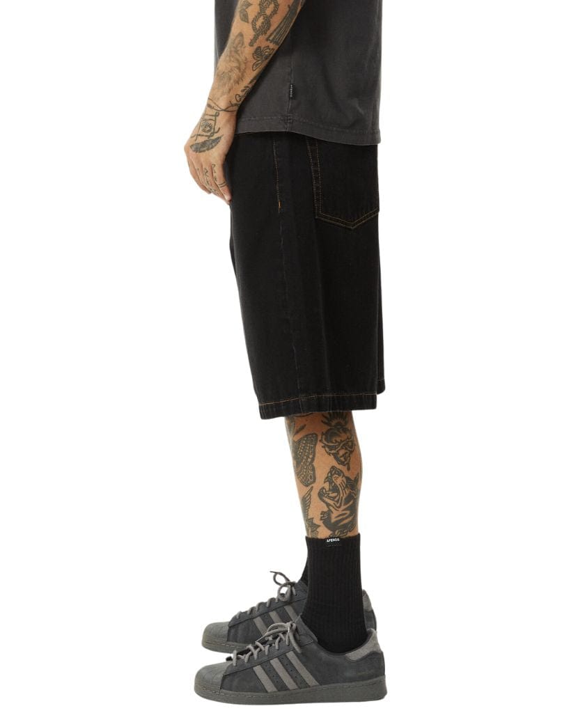 Afends Lil C - Denim Baggy Shorts 22"