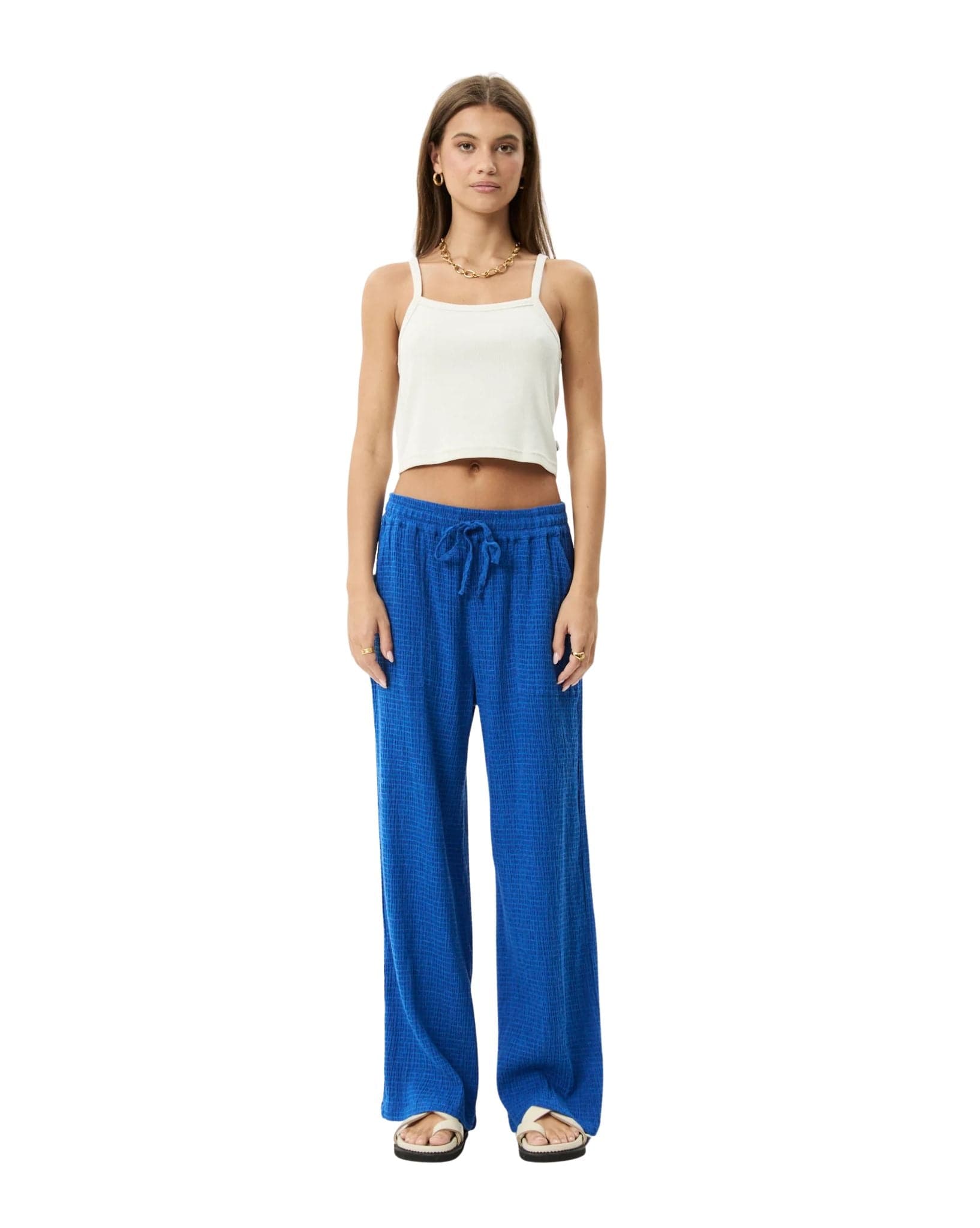 Afends Marina - Hemp Seersucker Pant