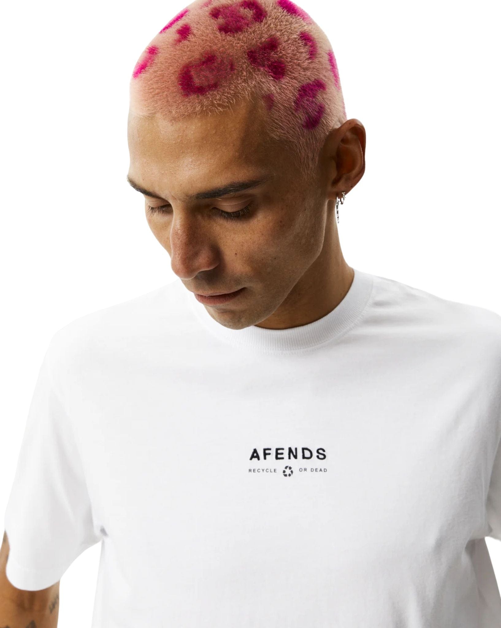 Afends Mens Calico Recycled Retro Logo T-Shirt
