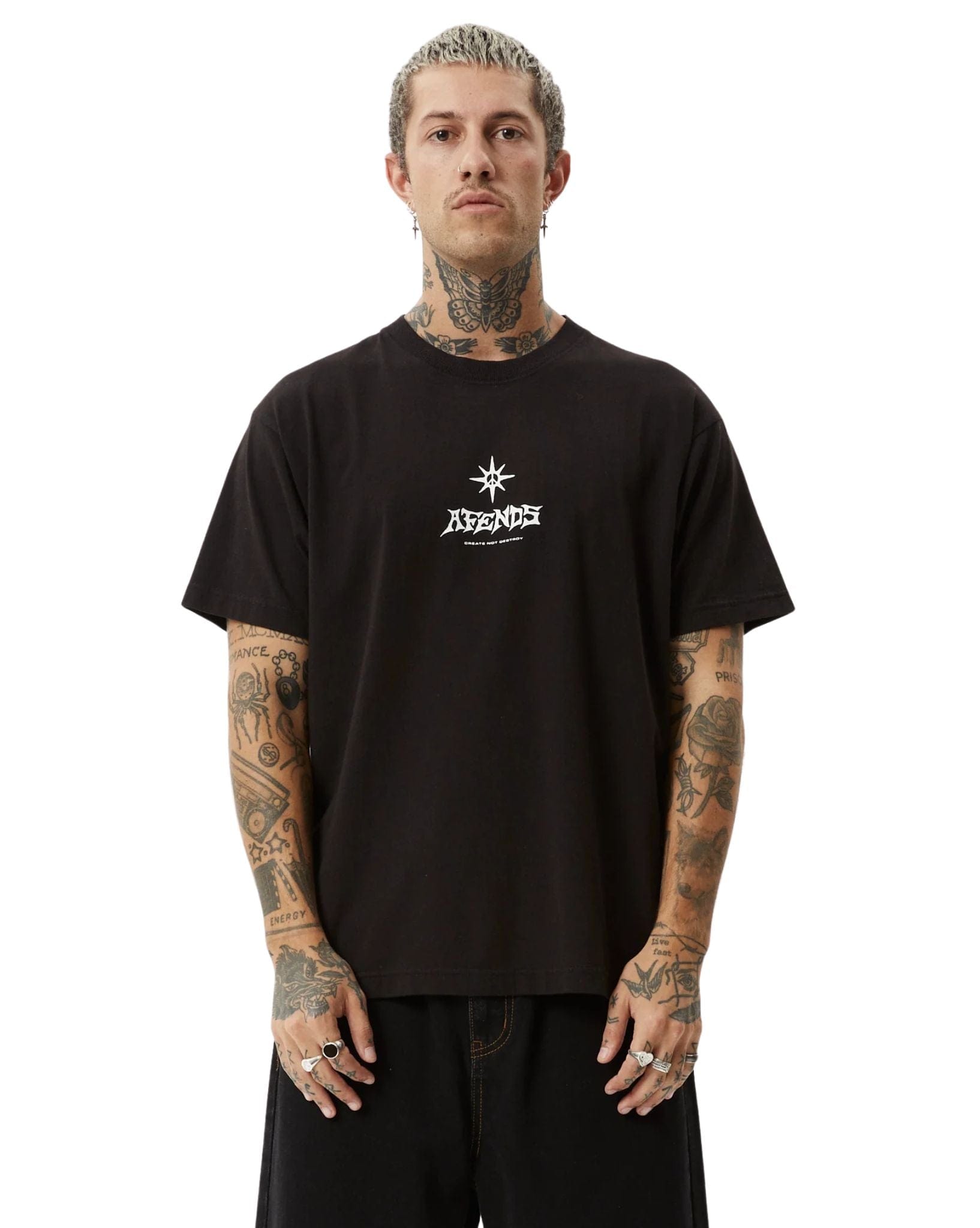 Afends Mens Peace Out Boxy Fit Tee