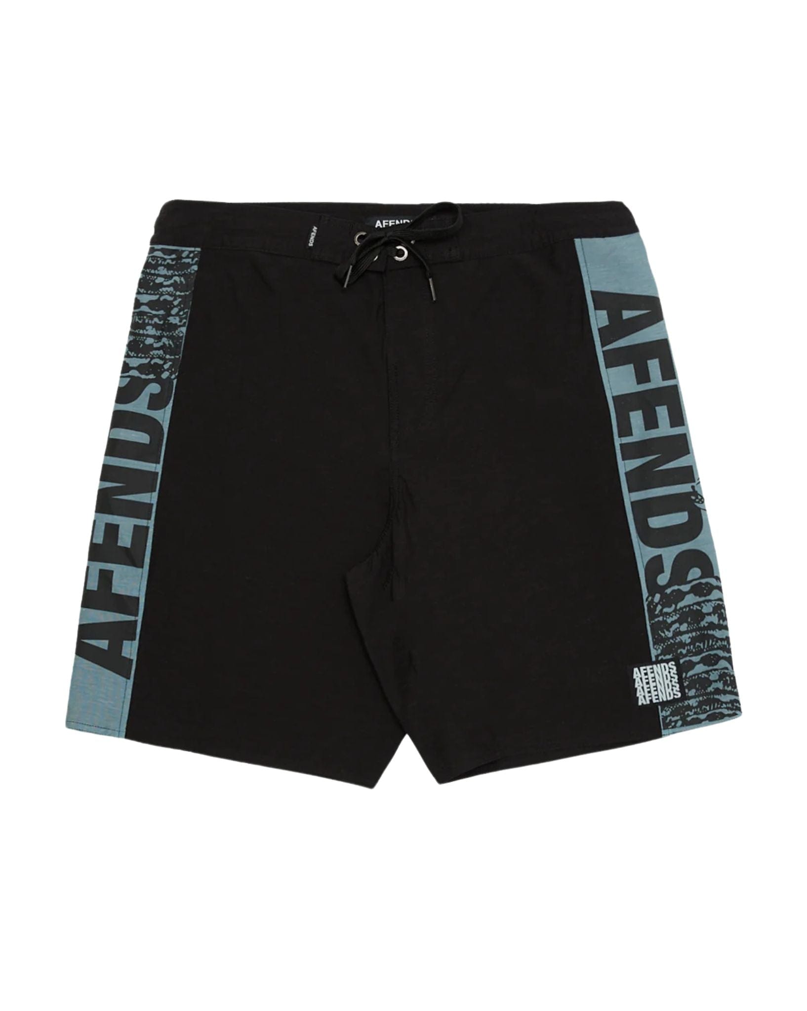 Afends Mens Tread Boardshorts 18" - Black