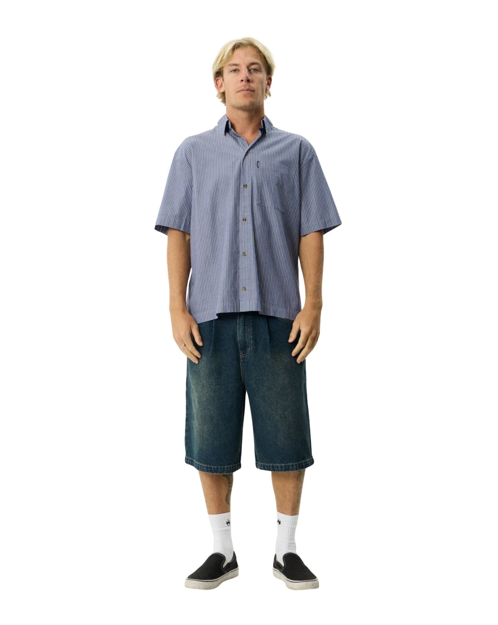 Afends Shipwreck Stripe - Recycled Short Sleeve Shirt