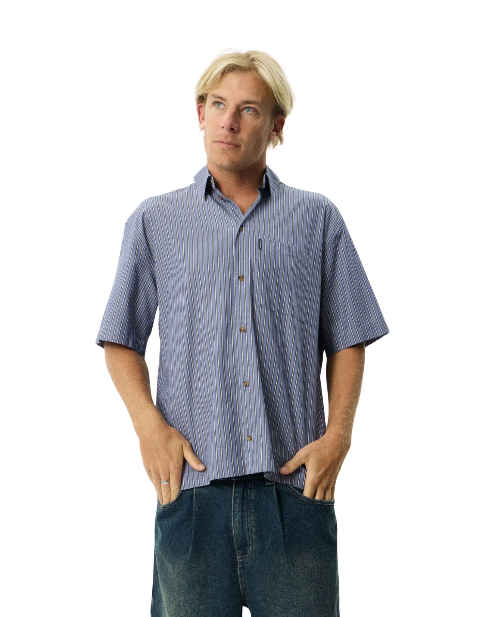 Afends Shipwreck Stripe - Recycled Short Sleeve Shirt